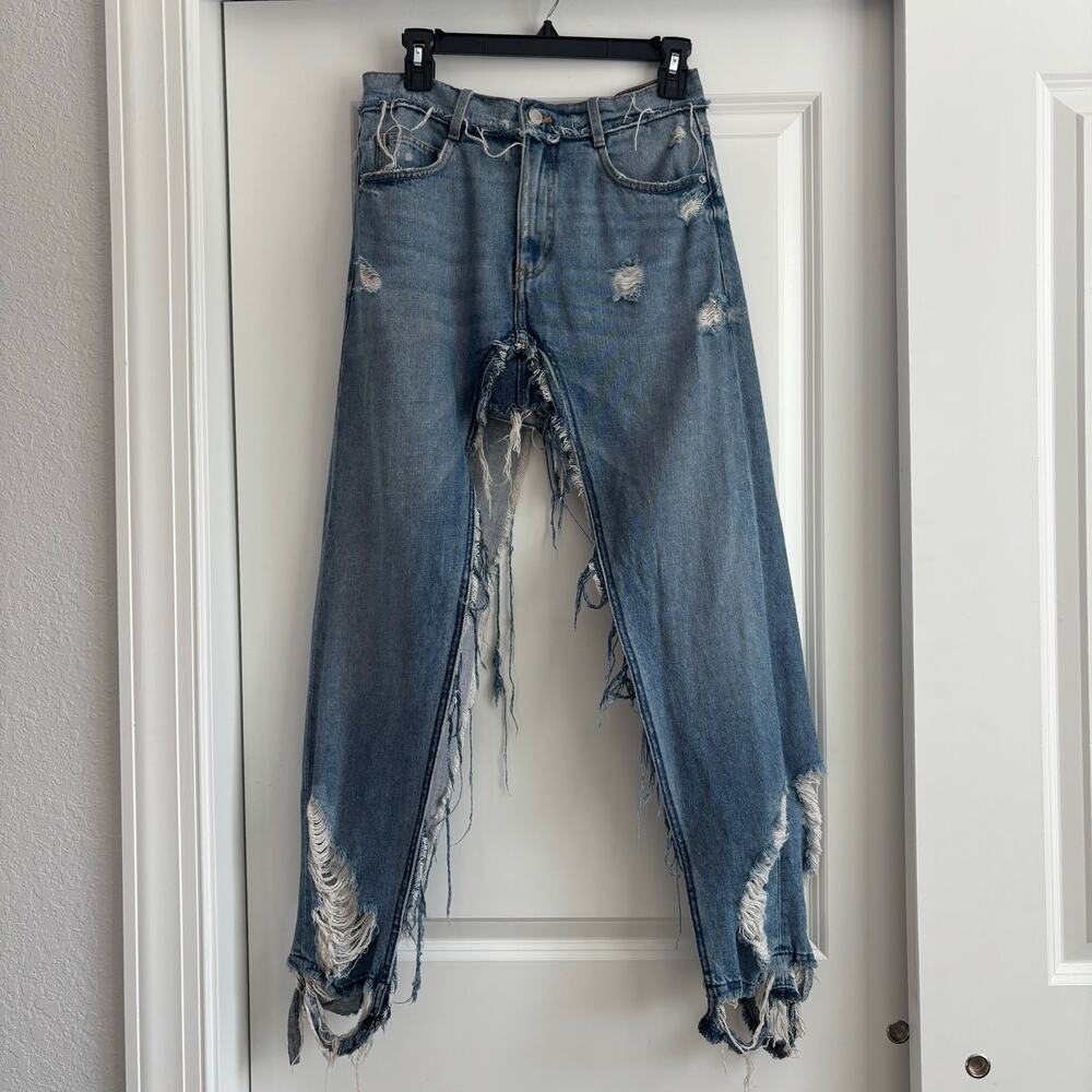 TRF IX’D‎ Distressed Denim Skirt Sz XS Streetwear
